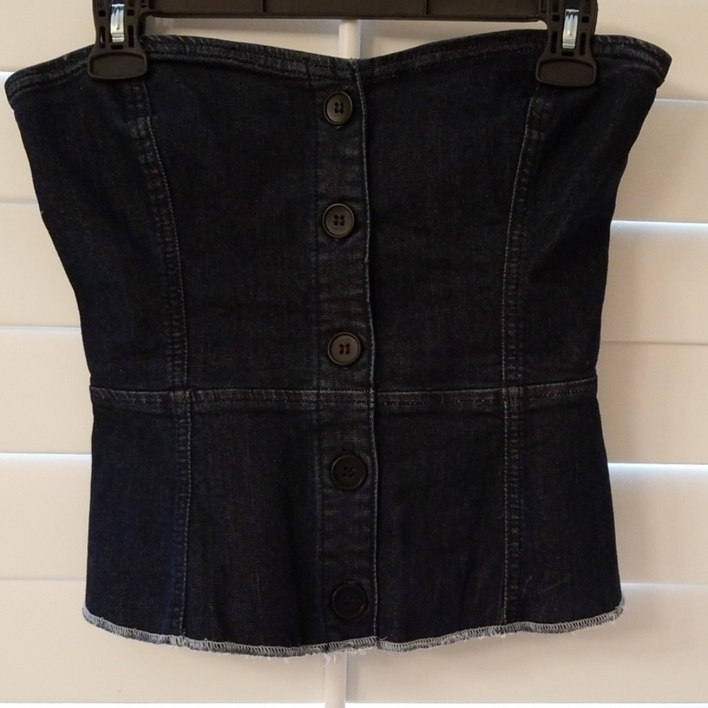 Reformation gunner denim top